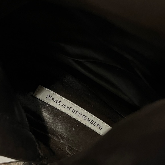 Diane Von Furstenberg Brown Leather Boot size 6.5m - Picture 10 of 16